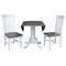 International Concepts Round 42 in. Dual Drop Leaf Dining Table with 2 Slat Back Chairs - 3 Piece Dining Set, 42 in W K05-42DP-C465P - alternate 3
